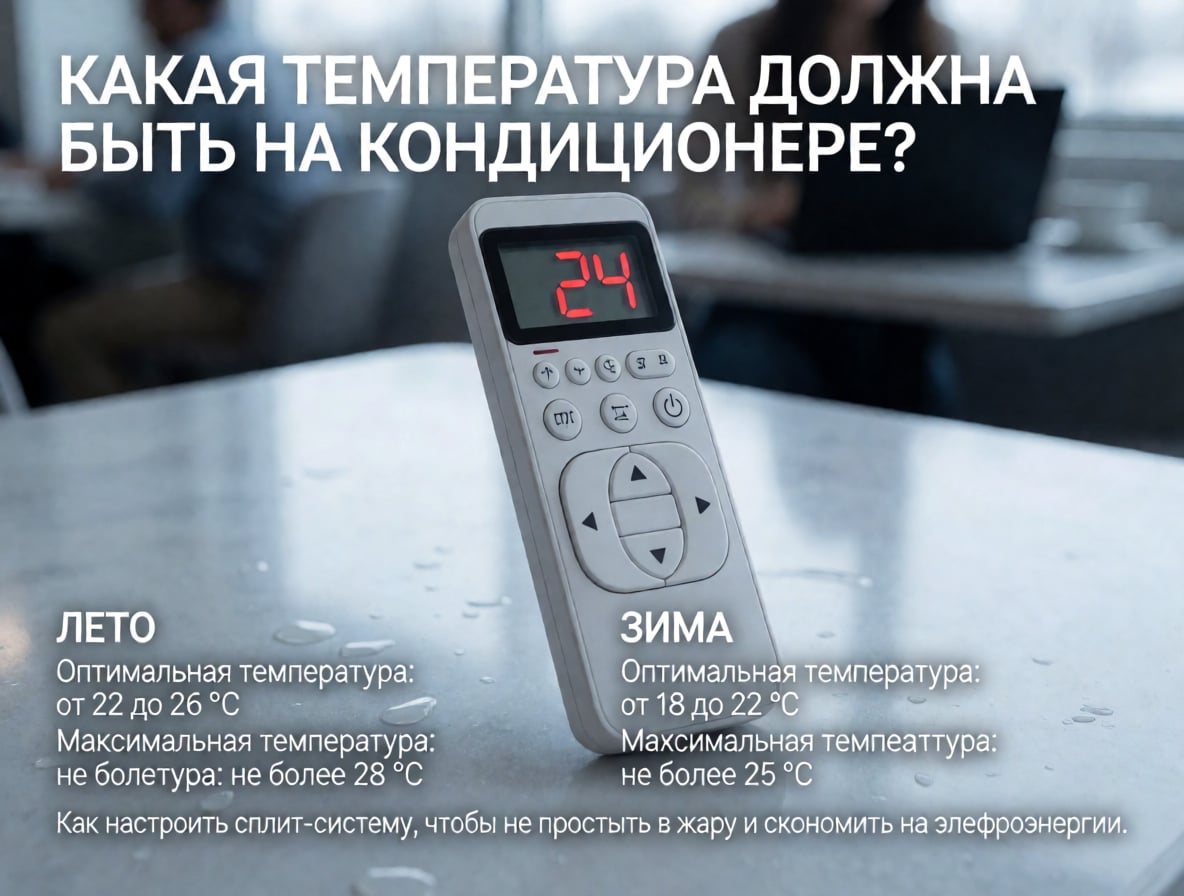 Настройка температуры на кондиционере